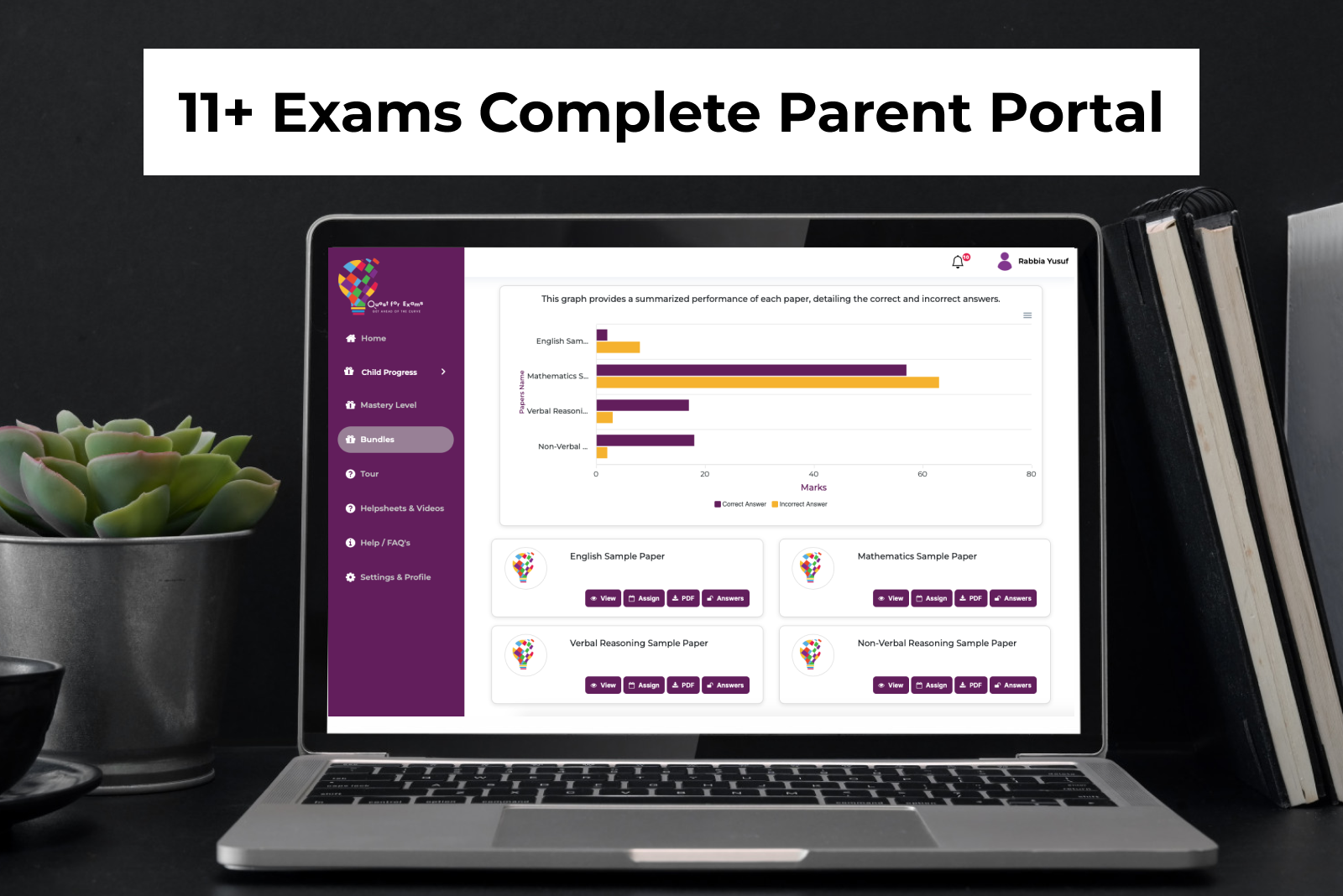 11+ Exams Complete Parent Portal | QUEST FOR EXAMS