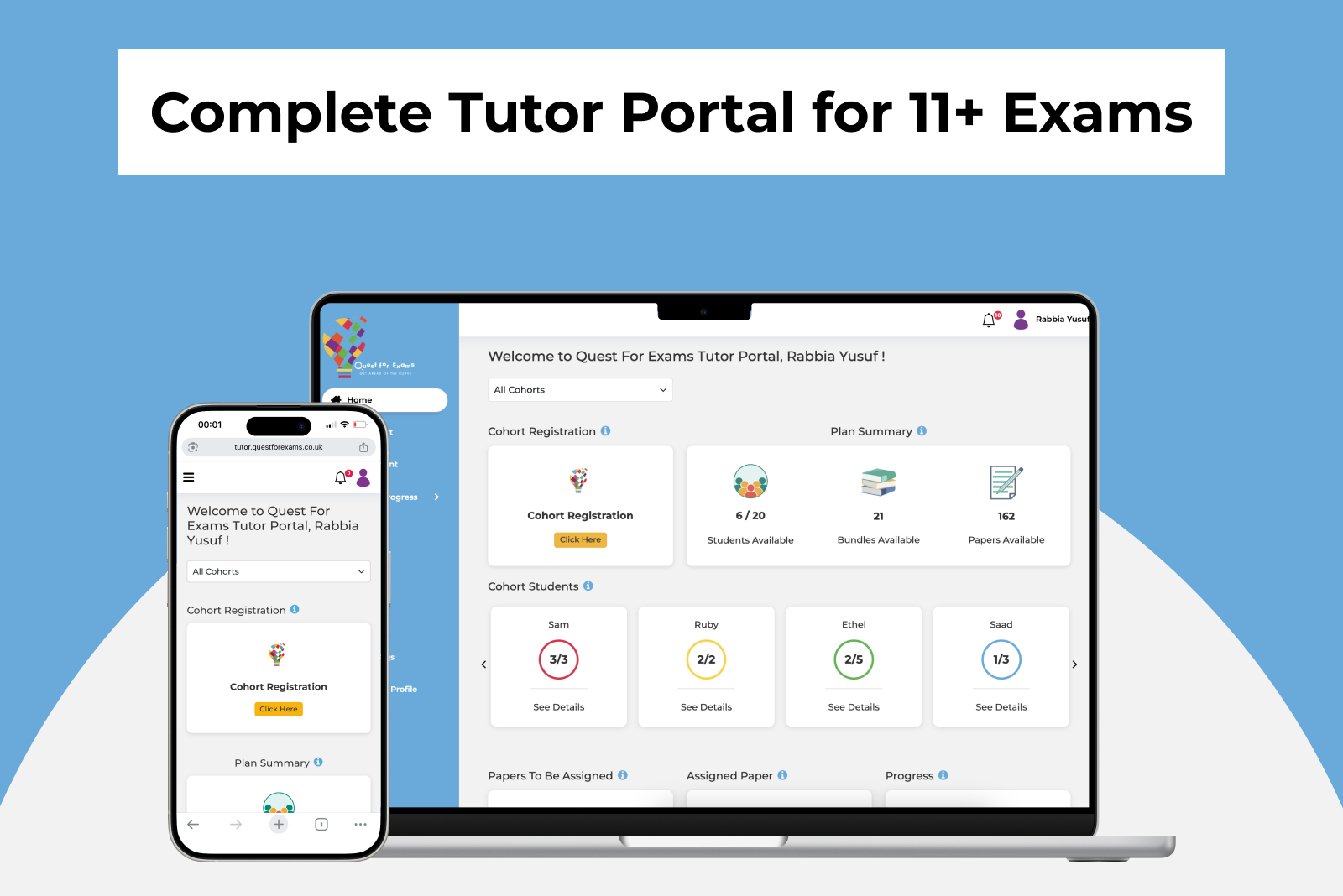 Complete Tutor Portal for 11+ Exams | QUEST FOR EXAMS