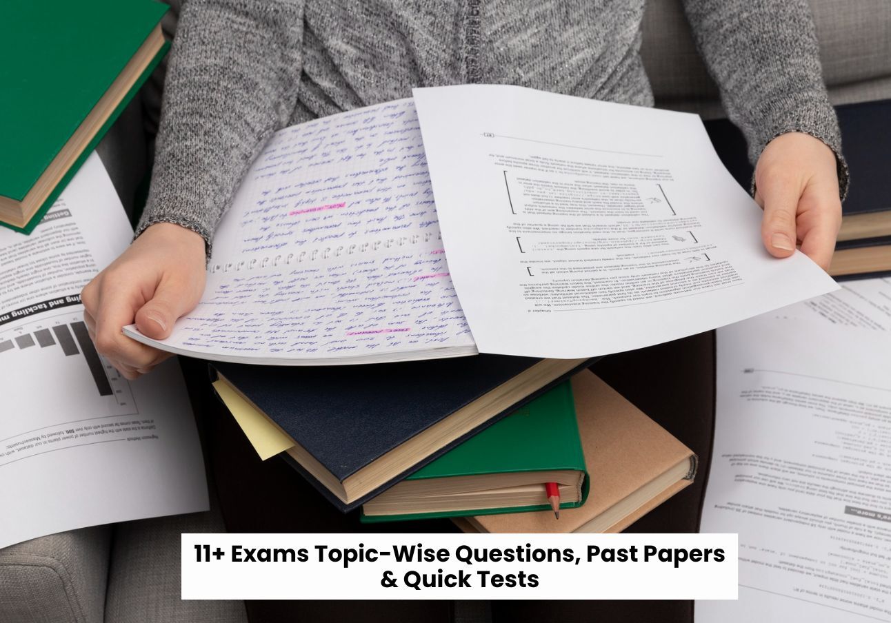 11+ Exams Topic-Wise Questions, Past Papers & Quick Tests